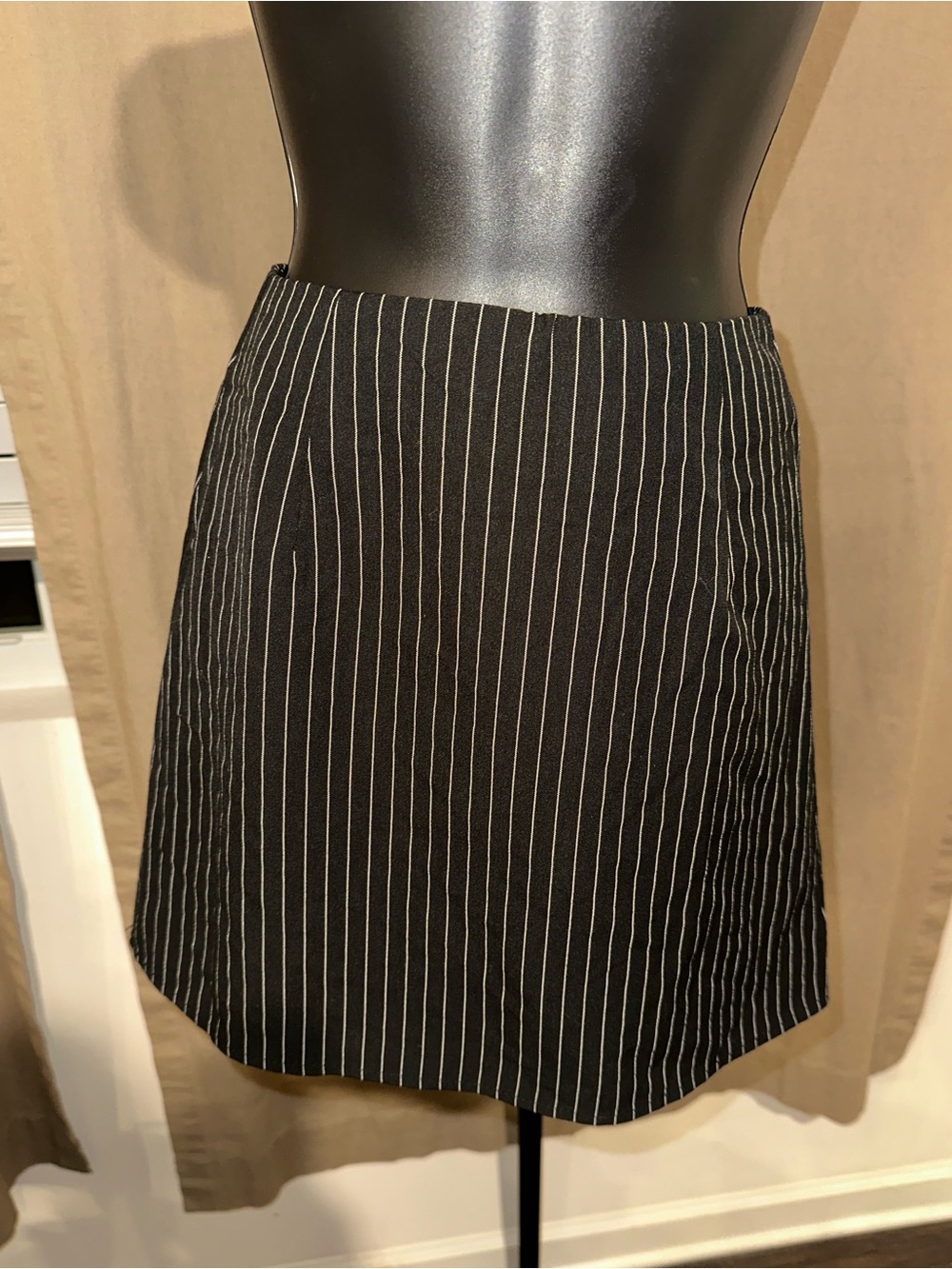 Princess Polly Black Pinstripe Mini Skirt